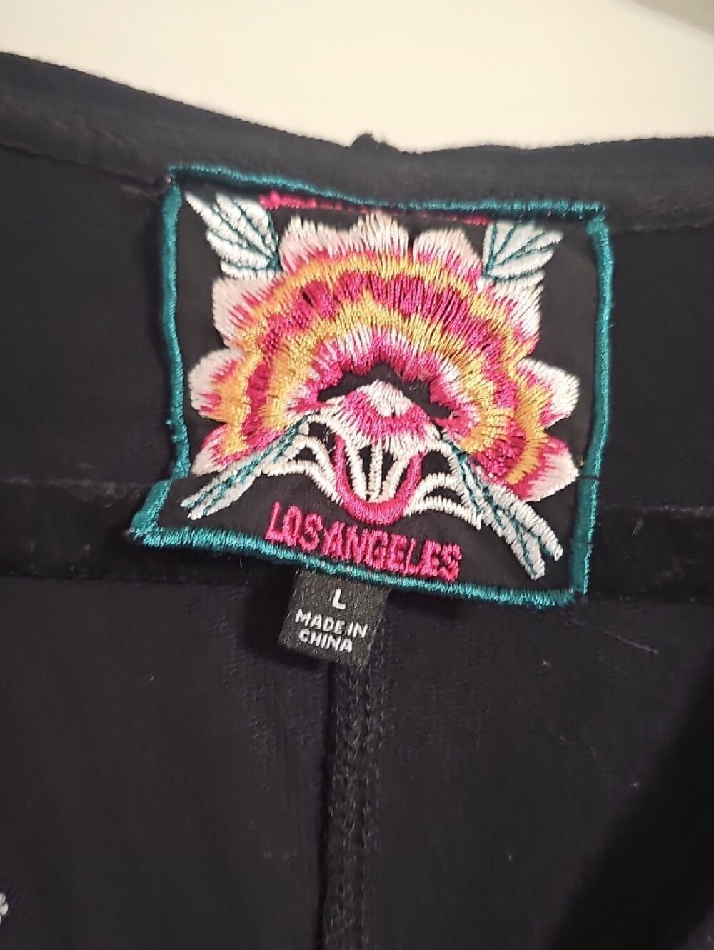 Johnny Was Black Embroidered Floral Hoodie Tunic - Picture 3 of 5
